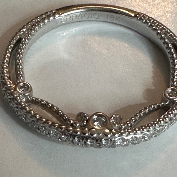 Designer VERRAGIO Diamond 18K Gold WG Wedding Ring Band #2 Size 5 INSIGNIA $4K - Picture 16 of 16